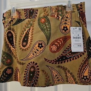 Zara Paisley Print Skirt - Multicolor